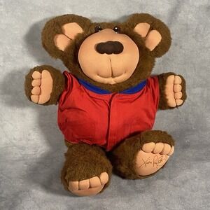 Furskins "Spitball Hank" FurSkins Teddy Bear Cabbage Patch Vintage 1985